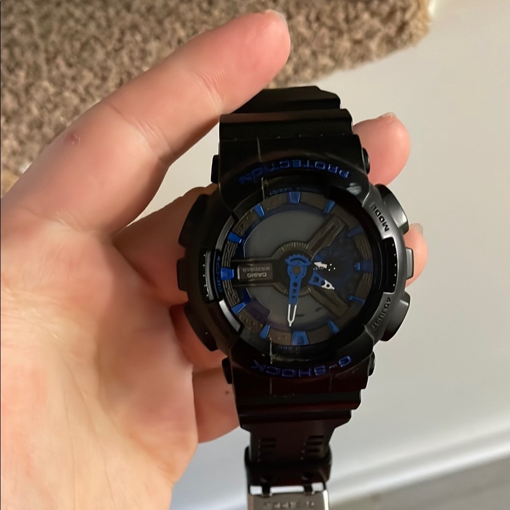 Casio G-Shock Black and Blue Watch